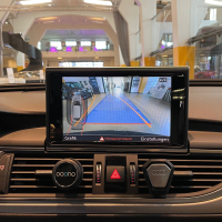 Audi A6 4G ön yüz germe için arka görüş kamerası uyarlama seti