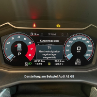 AUDI Q2 GA cruise control system GRA retrofit package for vehicles up to production date July 30, 2018 without lane departure warning system