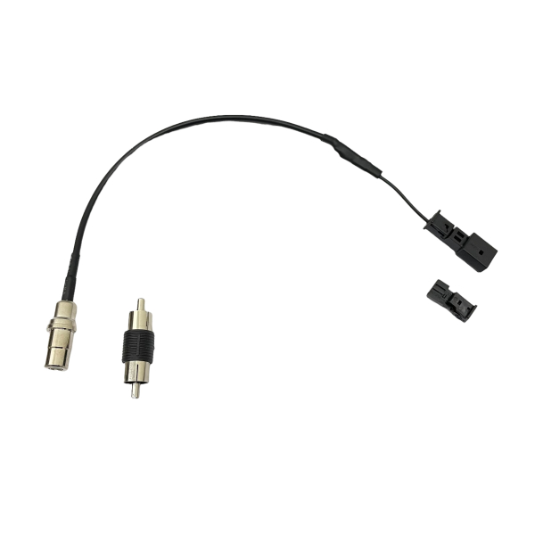 MQS-pincontacten naar RCA-videoadapterkabel voor achteruitkijkcameras, inclusief connectorbehuizing