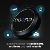 OOONO® CO-Driver warns of speed cameras and dangers in real time, incl. magnetic holder