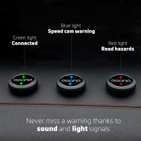 OOONO® CO-Driver avvisa in tempo reale di autovelox e pericoli, incluso il supporto magnetico