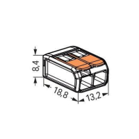 WAGO aansluitklemmen 2-voudig, kabelconnector, 0,2 tot 4 mm²
