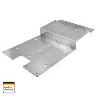 AMPIRE Aluminium Montageplatte für Deckenmonitore, für VW T5, T6 und T6.1 Transporter, Kombi, Shuttle mit dünnen Holzhimmel