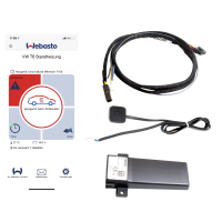 Upgrade kit from auxiliary heater to parking heater for VW T5 with automatic climate control (Climatronic) including Webasto Thermo Connect Tcon2 mobile phone control and vehicle tracking