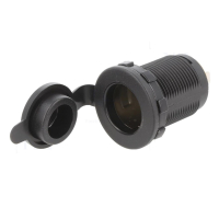 12/24 V Zigarettensteckdose mit Kappe und LED-Diode, 20 A