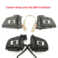 Conversion kit leather steering wheel to multifunction steering wheel for VW Caddy 4, MFL buttons without GRA / cruise control system