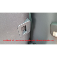 Befestigungsvorrichtung für Abdeckrollo Laderaum VW T6 in titanschwarz
