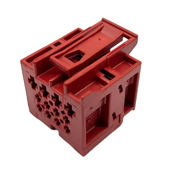 Stecker Flachkontaktgehaeuse mit Kontaktverriegelung 6Q0972883B, rot