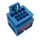 Connecteur boîtier de contact plat avec verrouillage de contact 6Q0972883C, bleu