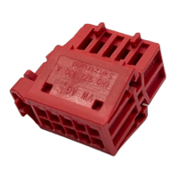 Connecteur boîtier de contact plat avec verrouillage de contact 6R0972930A, rouge