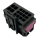 Plug flat contact housing with contact locking 6Q0937713, black