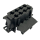 Stecker Flachkontaktgehaeuse mit Kontaktverriegelung 1J0972774, schwarz