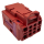 Stecker Flachkontaktgehaeuse mit Kontaktverriegelung 4F0937743B, rot