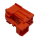 Stekker plat contacthuis met contactvergrendeling 8W0971636B, rood