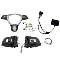 Retrofitset leer - multifunctioneel stuurwiel voor VW Crafter SY (complete set voor retrofit voor voertuigen met kunststof stuurwiel)