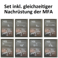 Uitbreidingsset afgevlakt leer - multifunctioneel stuur voor VW Amarok Facelift (complete set voor het achteraf inbouwen van voertuigen met kunststof stuur)