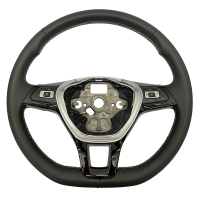 Комплект дооснащения, матовая кожа - многофункциональное рулевое колесо для VW Amarok Facelift (полный комплект дооснащения для автомобилей с пластиковым рулевым колесом)