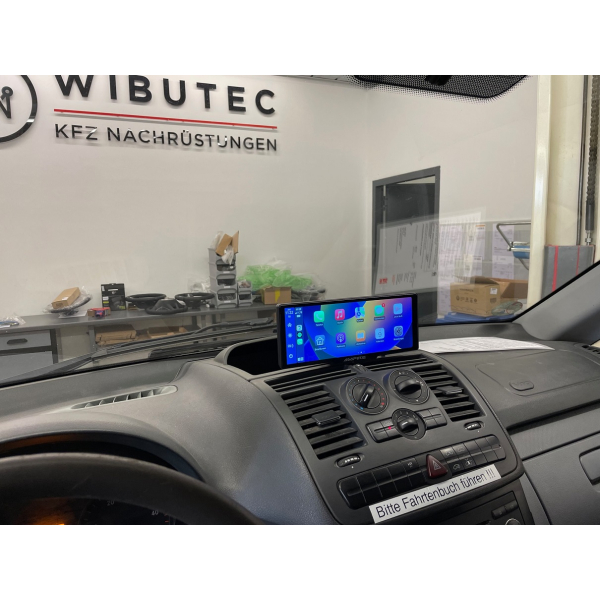Nachrüstsatz Mercedes Vito Rückfahrkamera, Dashcam und 10 Zoll Smartphone-Monitor mit Apple CarPlay® und Android Auto