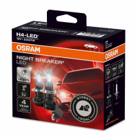 Land Rover Defender 1984-2016 retrofit kit H4 LED lamp set Osram Night Breaker street legal