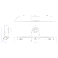 AMPIRE Kamera (CVBS) FORD Transit 7. Gen. mit Dach H2 (Bj. 2014-2019)