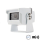 AMPIRE color rear view camera, NTSC, white, surface-mounted, mirrored and normal, 10m