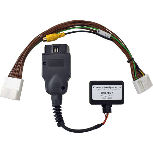 Adapter connection set including OBD coding dongle for retrofitting a reversing camera in Renault, Dacia or Opel with Media Nav System