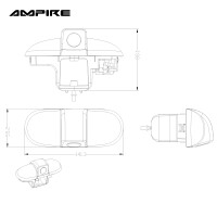 AMPIRE achteruitrijcamera Opel Vivaro A, Renault Trafic, Nissan Primastar