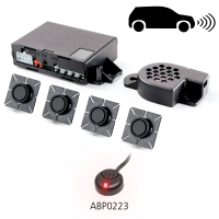Czujnik parkowania META SYSTEM "Activepark 2015", czarny mat, czujniki 17mm, do montażu z przodu