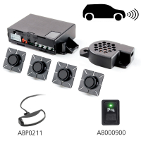 META SYSTEM parking aid "Activepark 2015", matt black, 17mm sensors, for front installation