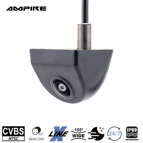 AMPIRE Mini color rear view camera, substructure with 155° wide-angle lens