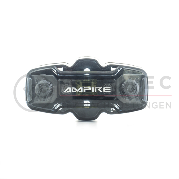 Ampire XSM25 Set Portafusibili Impermeabile Mini-ANL (AFS) Per Cavo 25mm² - 2 Fusibili 30A E 60A, Capicorda E Fascette