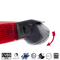 AMPIRE achteruitrijcamera voor Citroën Berlingo 3, Peugeot Rifter, Opel Combo E, Fiat Doblo 3