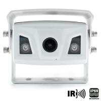 Ultraszerokokątna kamera cofania AMPIRE, biała, IP69K,...