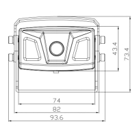 Cámara de visión trasera ultra gran angular AMPIRE, blanca, IP69K, instalación trasera, cable de 15 m