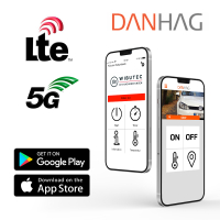 Télécommande GSM DANHAG "W-Bus" LTE version 11.x (en option avec système de positionnement GPS), câble de connexion au choix