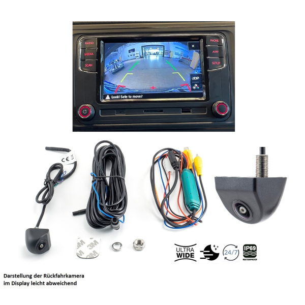 Retrofit kit accessories rear view camera for VW Caddy 4 Type SA, vehicle with wing doors
