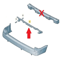 VW T5 T6 and T6.1 mounting strip for rear bumper, to be...