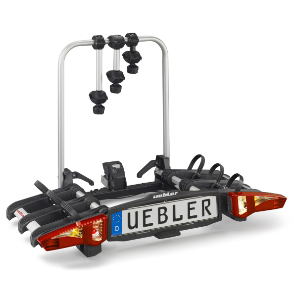Uebler I31 Z Fahrradträger AHK Kupplungsträger 60° abklappbar für 3 Fahrräder, mit Carbonschutz