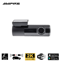 AMPIRE dual dashcam in 2K (Quad HD) resolutie, WiFi en GPS, te bedienen via smartphone-app