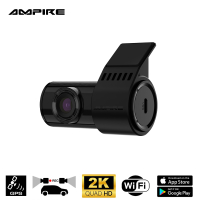 AMPIRE Dual-Dashcam in 2K (Quad HD) Auflösung, WiFi und GPS, Bedienung über Smartphone App
