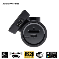 AMPIRE Dual-Dashcam in 2K (Quad HD) Auflösung, WiFi und GPS, Bedienung über Smartphone App