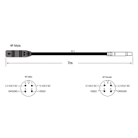 AMPIRE extension cable for CPM100, KC202-3, KC302, KC402-3, KC504-5, KC902-3, KCC520