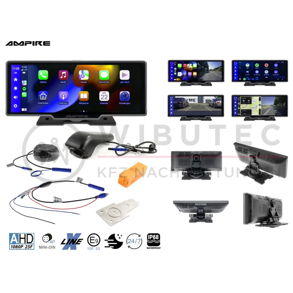 VW Crafter SY retrofit kit rear view camera, Apple CarPlay®, Android Auto and dashcam in one set