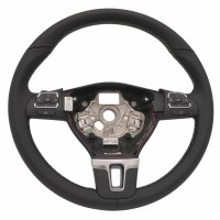 Retrofit set leather - multifunction steering wheel for VW T5 Facelift (complete set for retrofitting for vehicles with plastic steering wheel)