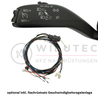Nachrüstset Leder - Multifunktionslenkrad mit Schaltwippen für VW T5 Facelift (Komplettset zur Nachrüstung für Fahrzeuge mit Kunststofflenkrad)