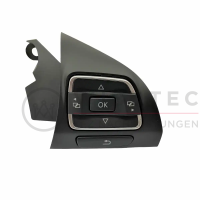 Nachrüstset Leder - Multifunktionslenkrad mit Schaltwippen für VW T5 Facelift (Komplettset zur Nachrüstung für Fahrzeuge mit Kunststofflenkrad)