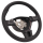 Retrofit kit leather - multifunction steering wheel with shift paddles for VW T5 Facelift and grey stitching (complete retrofit kit for vehicles with plastic steering wheel)