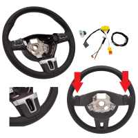 Retrofit set leather - multifunction steering wheel for...