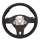 Retrofit kit leather - multifunction steering wheel with shift paddles for VW T5 Facelift and grey stitching (complete set for retrofitting for vehicles with plastic steering wheel), including CCS retrofit kit