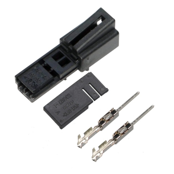 Stecker Flachkontaktgehäuse 2 polig MQS, wie 4E0972575 90765002 VW AUDI